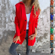 Load image into Gallery viewer, Casual Hooded - Single Breasted Cardigan - Loose Solid Color Jacket .