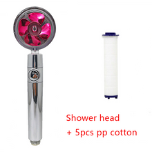 Load image into Gallery viewer, Shower Head Water Saving Flow 360 Degrees Rotating With Small Fan High Pressure Spray Nozzle