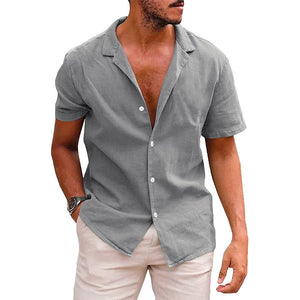 Button Down-Short Sleeve Beach Shirt