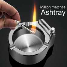 Load image into Gallery viewer, Large Cigarette Ashtray With Permanent Match Lighter.