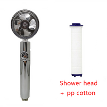 Load image into Gallery viewer, Shower Head Water Saving Flow 360 Degrees Rotating With Small Fan High Pressure Spray Nozzle