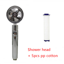 Load image into Gallery viewer, Shower Head Water Saving Flow 360 Degrees Rotating With Small Fan High Pressure Spray Nozzle