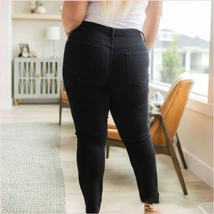 High Grinding Elastic Plus Size Jeans.