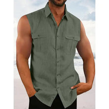 Load image into Gallery viewer, Men&#39;s Casual Solid Color Sleeveless Shirt