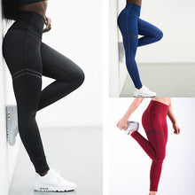 Load image into Gallery viewer, High waist-solid color stretch yoga pants.