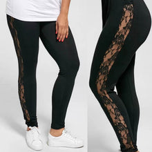 Load image into Gallery viewer, Plus Size-Hollow Out Lace Leggings