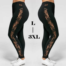 Load image into Gallery viewer, Plus Size-Hollow Out Lace Leggings