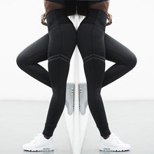 Load image into Gallery viewer, High waist-solid color stretch yoga pants.