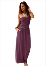 Load image into Gallery viewer, Sleeveless-Strapless Loose Long Dress.