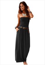 Load image into Gallery viewer, Sleeveless-Strapless Loose Long Dress.