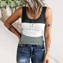 Load image into Gallery viewer, Fashion-Color block Gradient Sleeveless Tank Top.