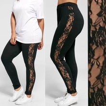 Load image into Gallery viewer, Plus Size-Hollow Out Lace Leggings