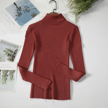 Load image into Gallery viewer, Solid Color-Pullover-Turtleneck Sweater.