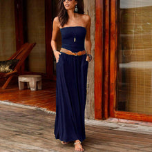 Load image into Gallery viewer, Sleeveless-Strapless Loose Long Dress.