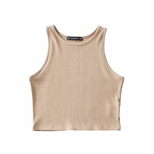 Solid Color-Sports Jersey Tank Top.