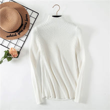 Load image into Gallery viewer, Threaded-half-neck sweater.