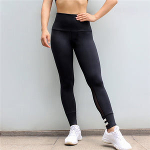 striped mesh stitching trousers, sports and leisure, quick-drying fitness pants