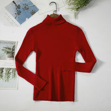 Load image into Gallery viewer, Solid Color-Pullover-Turtleneck Sweater.