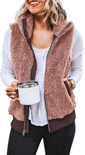 Load image into Gallery viewer, Furry Vest Jacket With Zipper Pockets.